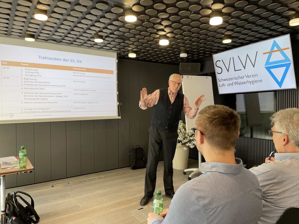 SVLW-Präsident Alfred Freitag begrüsst zur 16. GV.